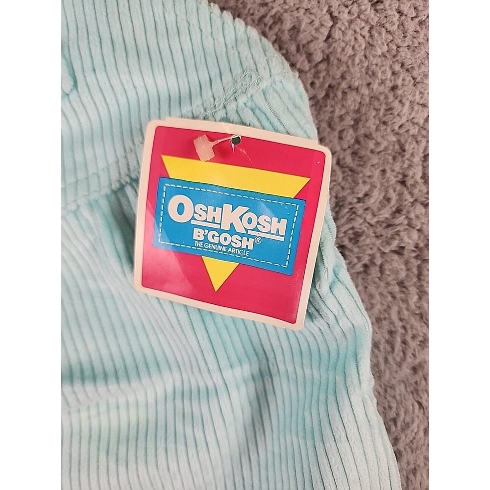 Vintage OshKosh Bgosh Girls Corduroy Jumper Dress Aqua Blue Made in USA 5 NWT - Picture 4 of 10